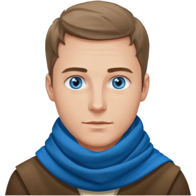 hold men blue eyes, art painting scarf emoji