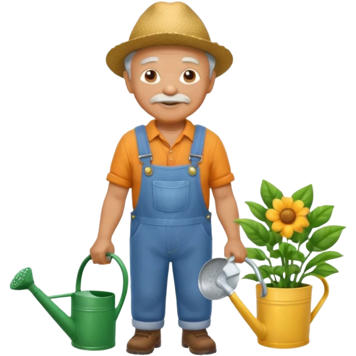 grandfather gardener emoji