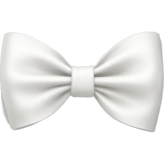 White bow on white bow emoji