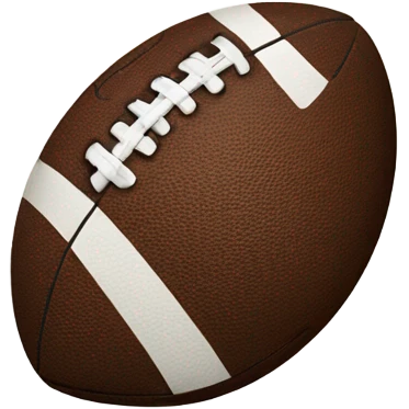 Football with a thumbs up emoji