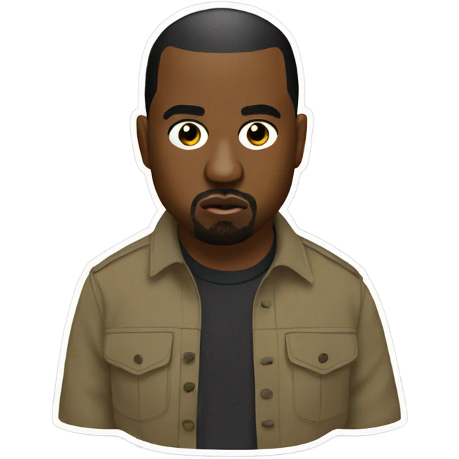 Kanye west on a Trex emoji