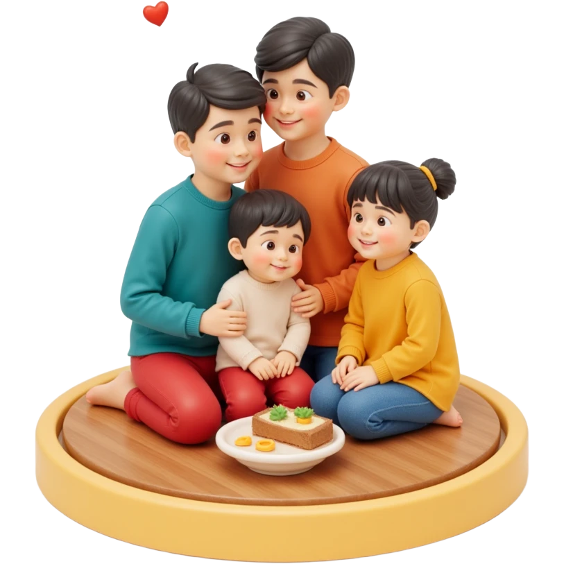 family photo in 3d emoji