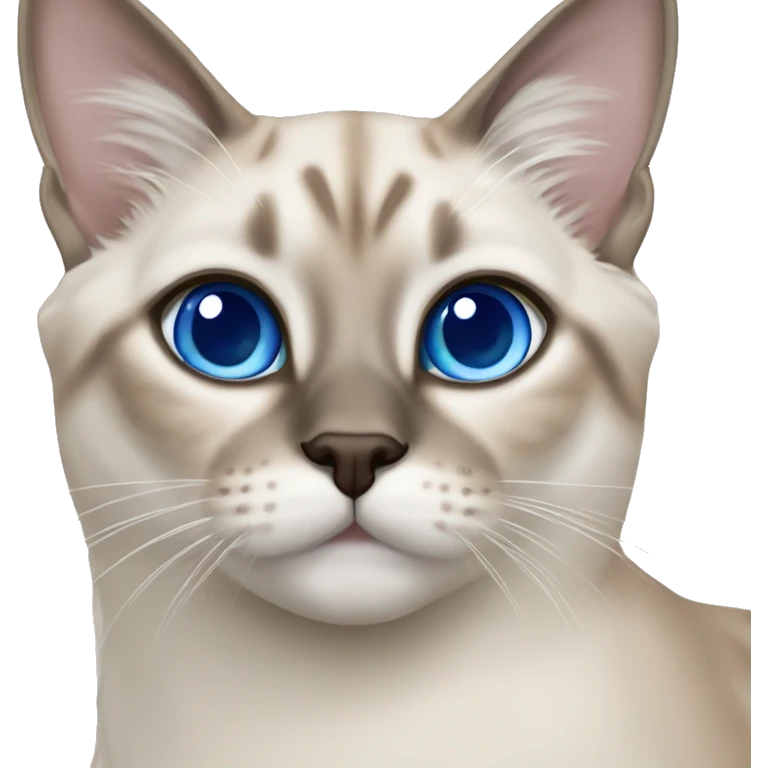 Lynx point Siamese cat with blue eyes emoji