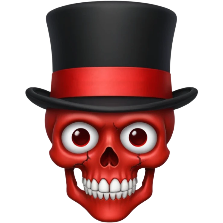 Blood skull with top hat emoji