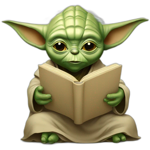 yoda reading emoji