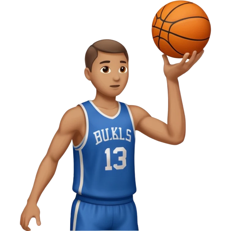 Behind shot of man shooting a baskeball at the basketball hoop but ball is slightly to the right emoji