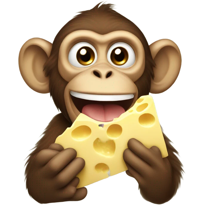 Cheese monkey emoji