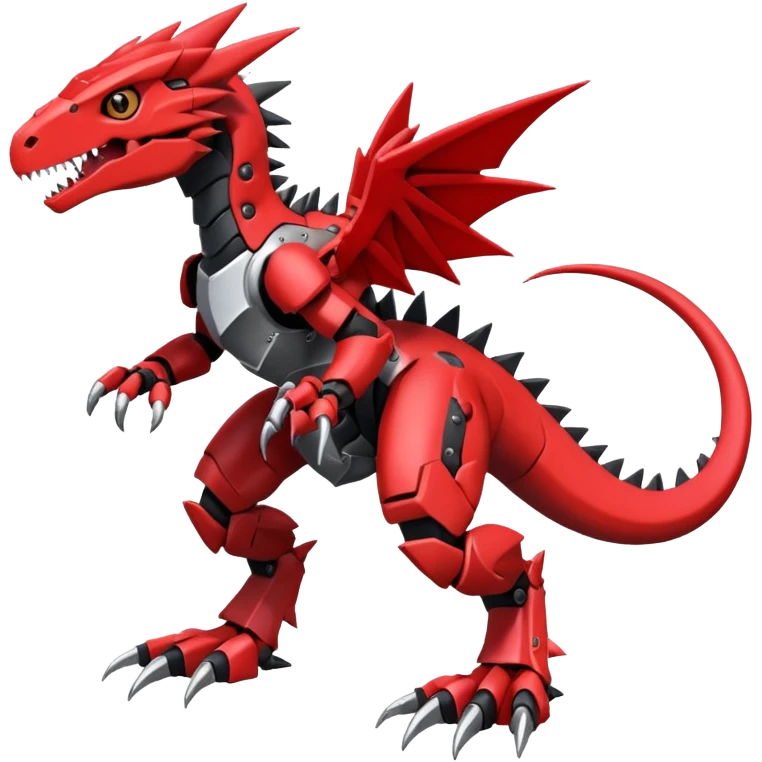  Cool Edgy Digimon-Fakemon-Guilmon-Velociraptor-Dragon-Mecha full body emoji