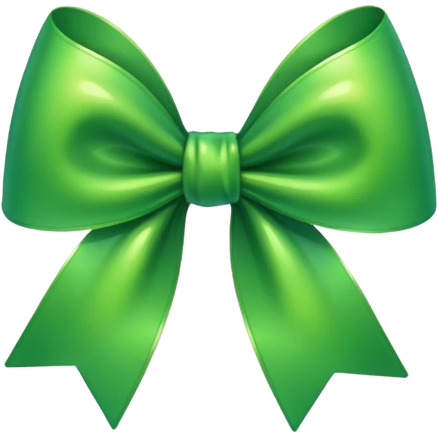 Green imoji bow emoji