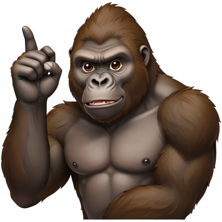 gorilla pointing emoji