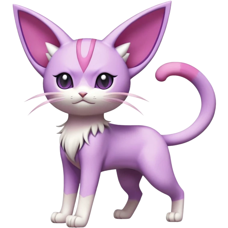 Meowth-Espeon-Skitty-Pokémon-Fakémon-hybrid-creature (full body) emoji