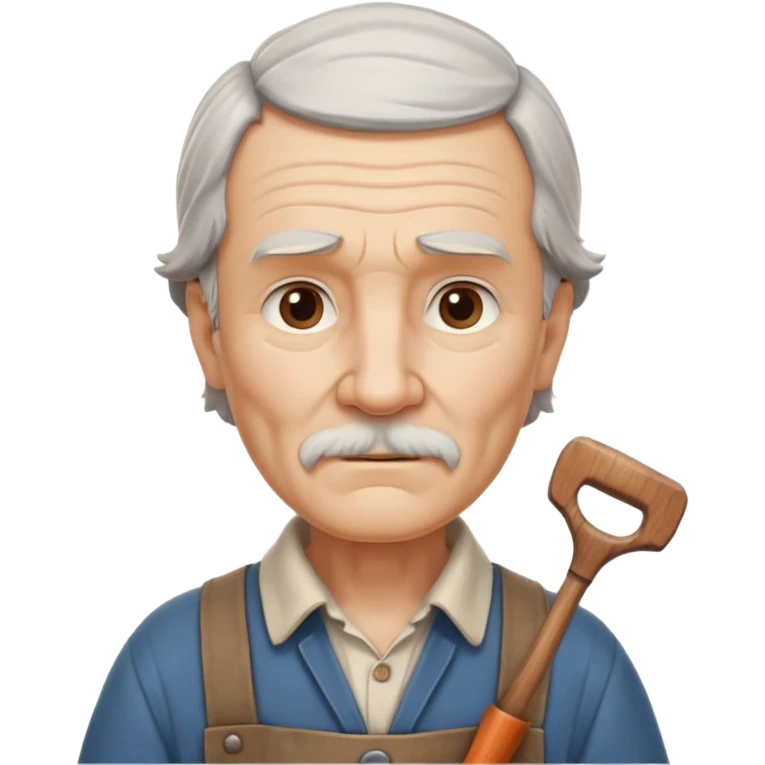 old master carpenter portrait, head and shoulders only, vintage clothing collar, wooden tool handle visible, wise expression, timeless craftsman vibe, 3D cartoon, mobile game icon style, clean background, no text, no watermark
 emoji