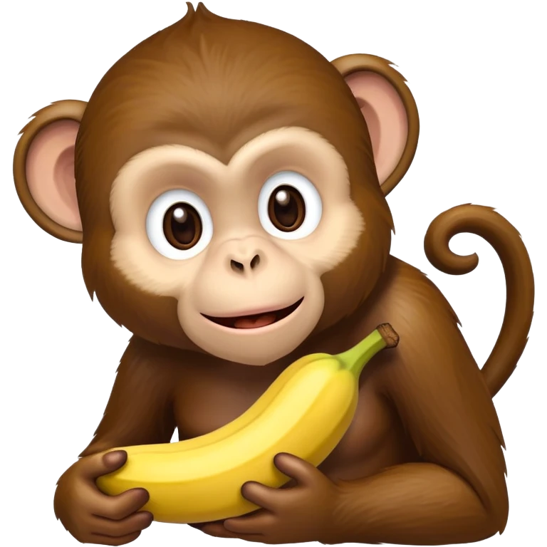 Monkey eating a banana dipped in chocolate  emoji