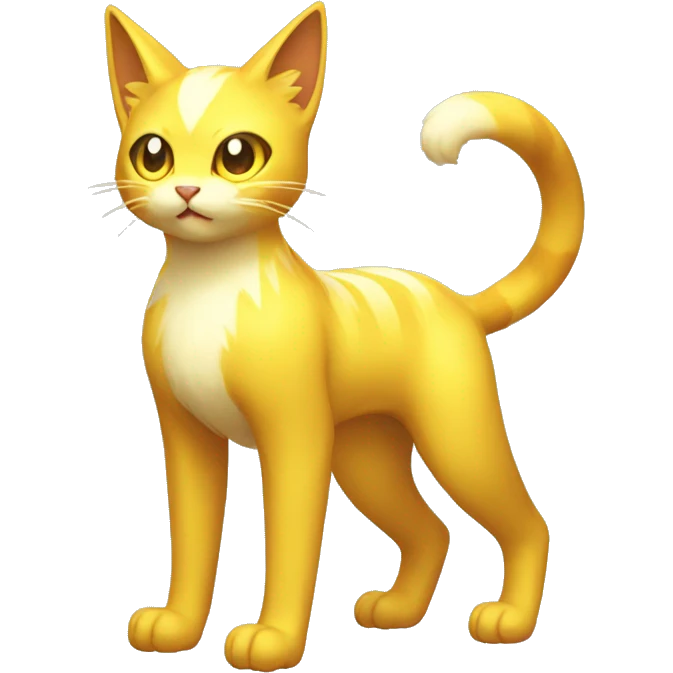 Shiny Electric-type Fakémon-Cat full body emoji