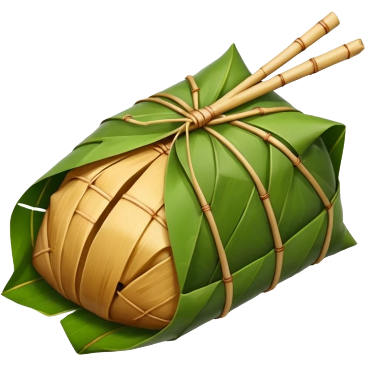 zongzi, cut open to show sticky rice filling emoji