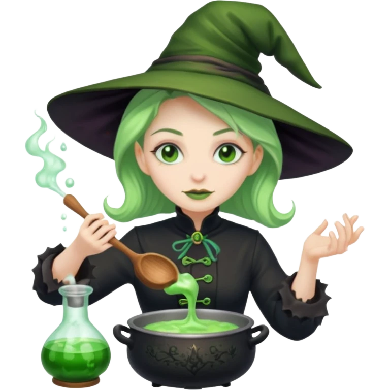 green witch cooking potion emoji