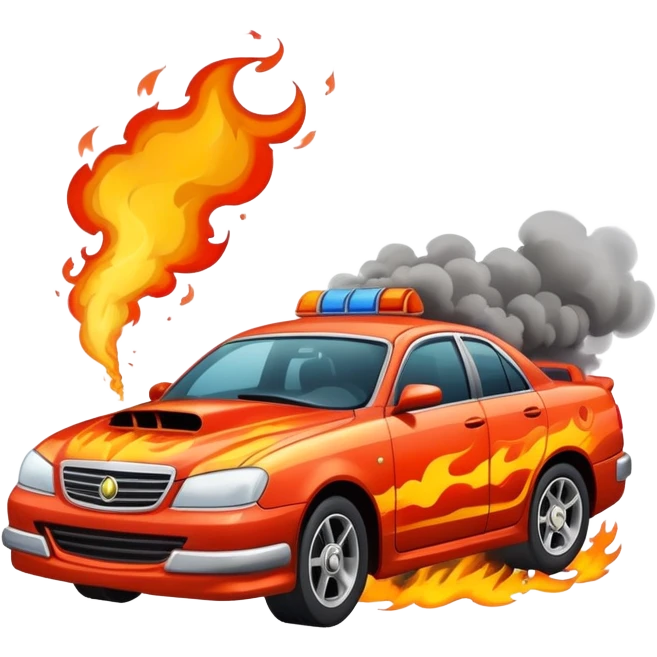 Car crashing out emoji