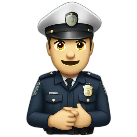 Policia aplaudiendo emoji