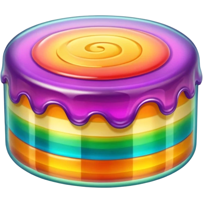 Transparent Jelly Cake emoji