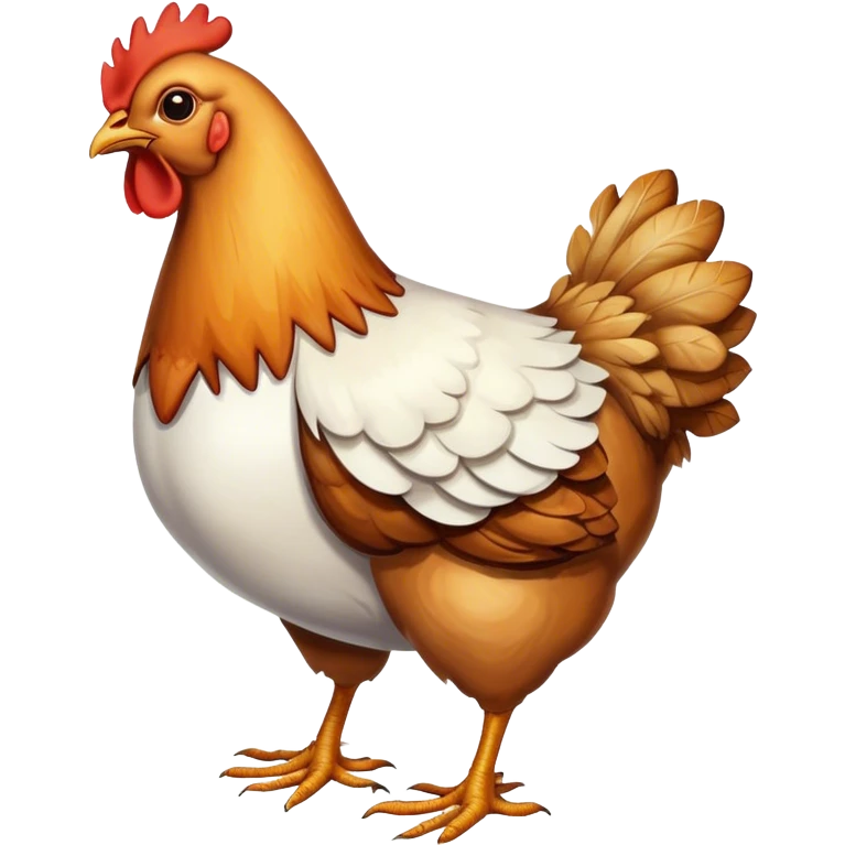 Roasted chicken with white poultry frills  emoji