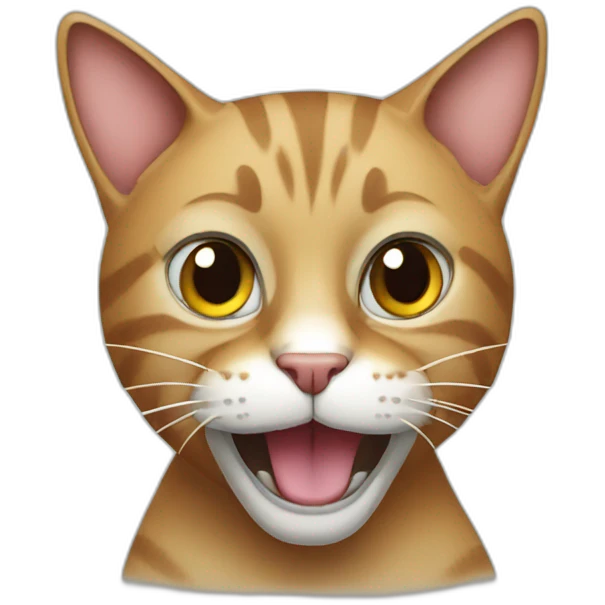 Crazy cat emoji