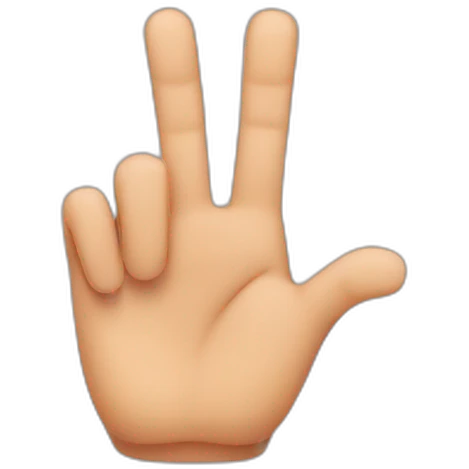 hand two fingers emoji