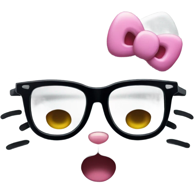 Hello kitty with glasses emoji