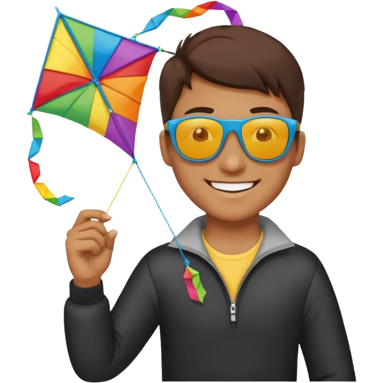 Someone flying a kite emoji