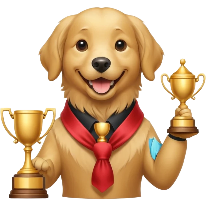 Winner dog emoji