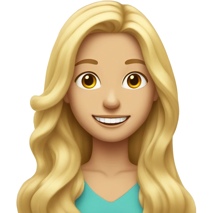 portrait of a blonde girl emoji