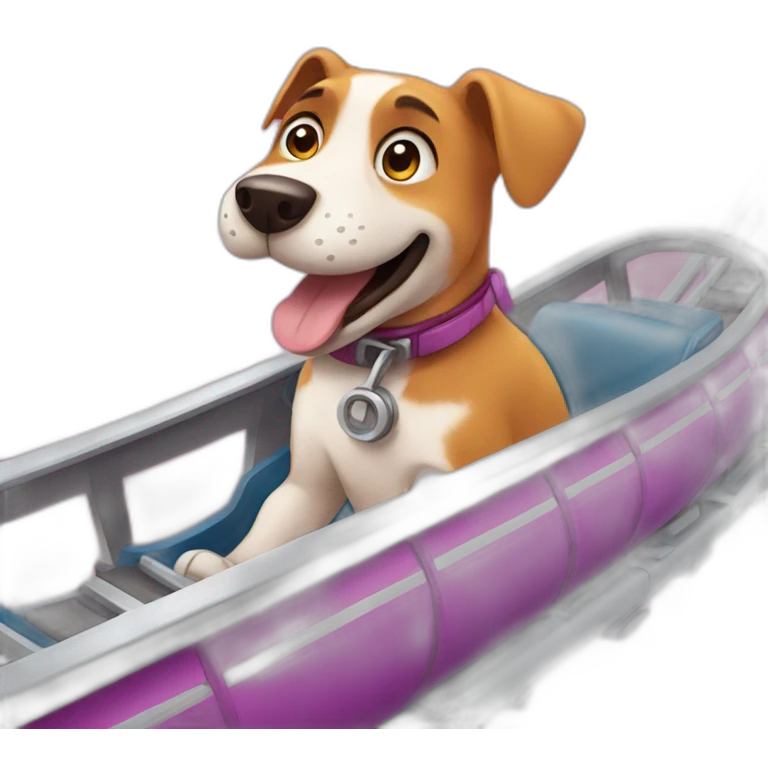 Dogs on a rollercoaster emoji