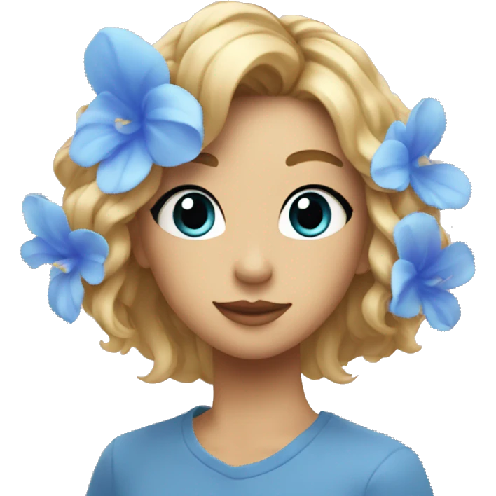 fleur bleue comme tiktok emoji