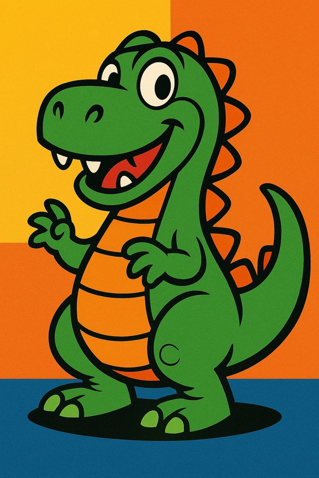 cartoon dinosaur vibrant toon style emoji