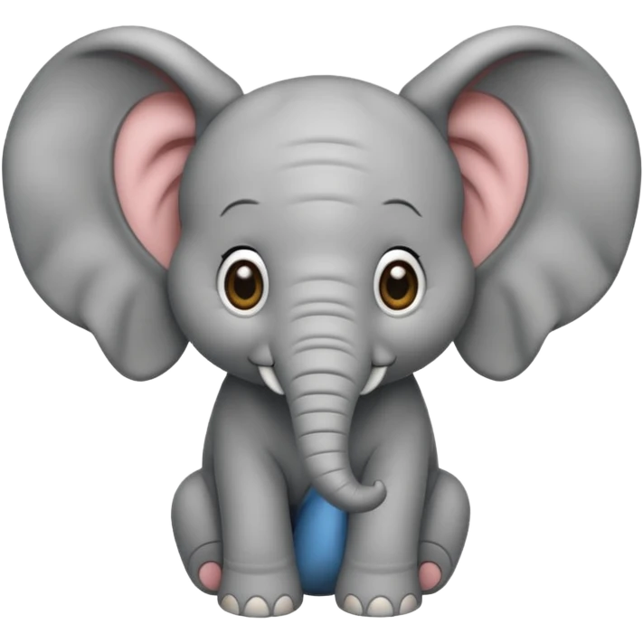 Baby elephant sitting emoji