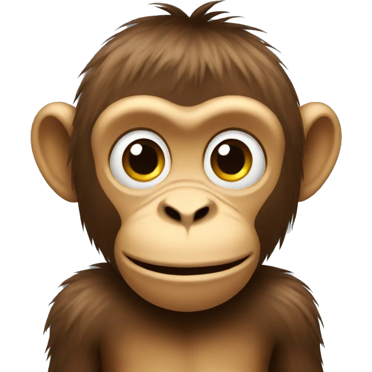 Monkey with hair emoji