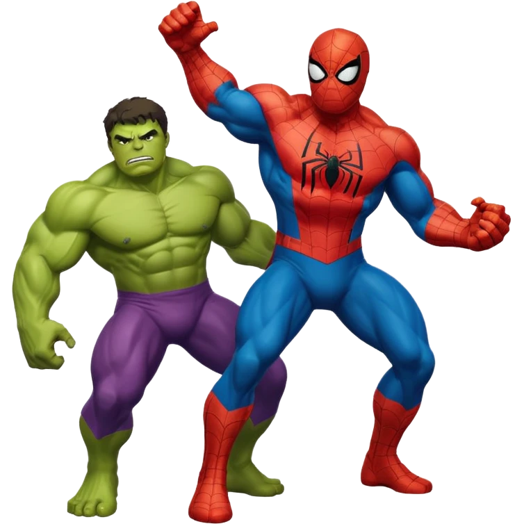 Spider-Man and Hulk emoji