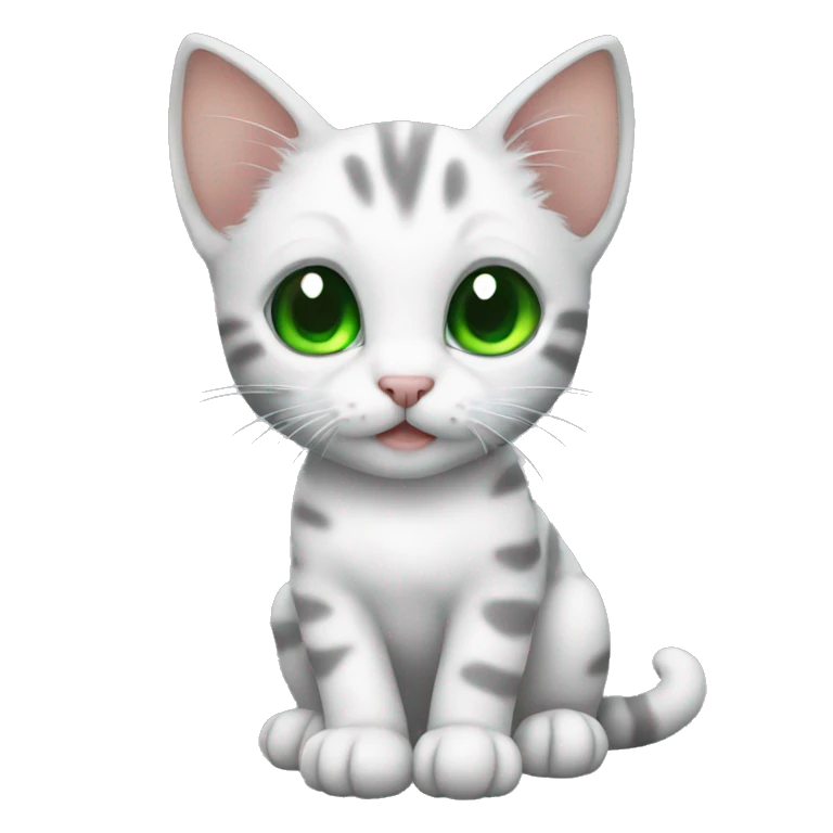 Bangel small kitten with green eyes emoji