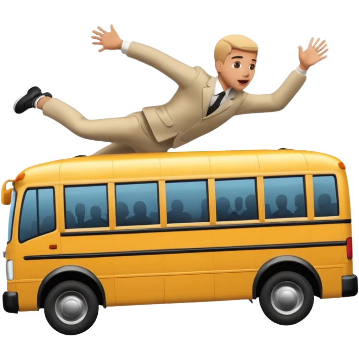 Throwing someone into a bus emoji