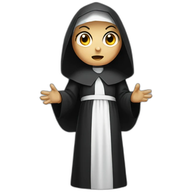 Scary nun emoji