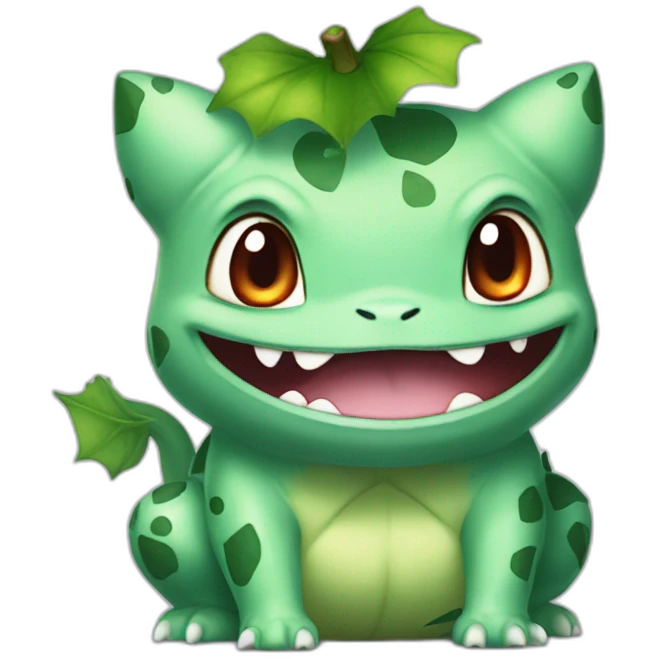 bulbasaur in an halloween costume emoji
