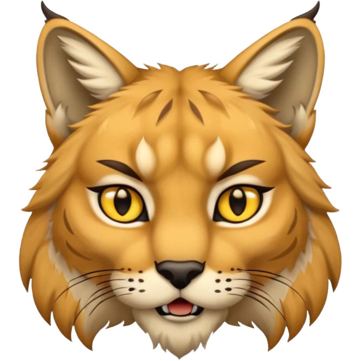 Tête de lynx féroce  emoji