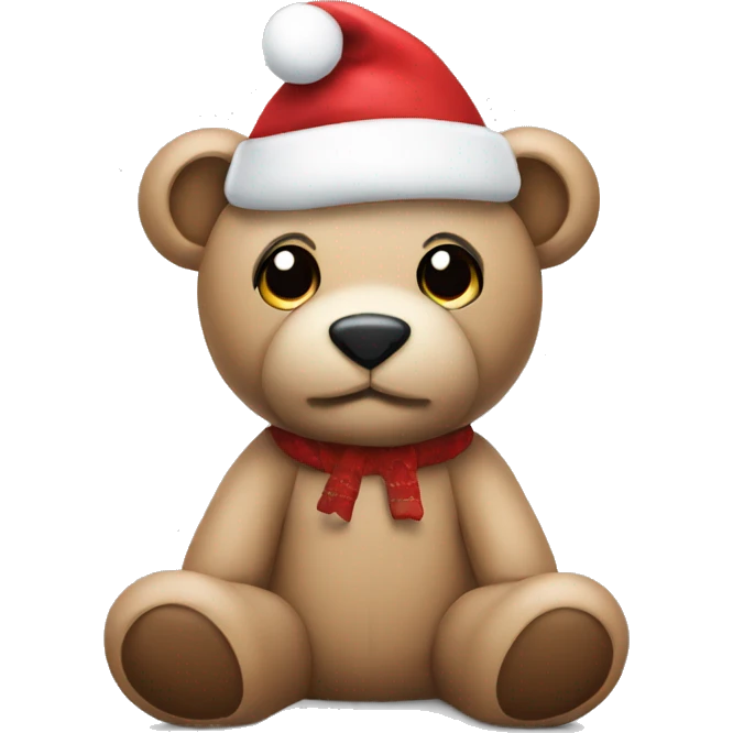 Christmas teddy emoji