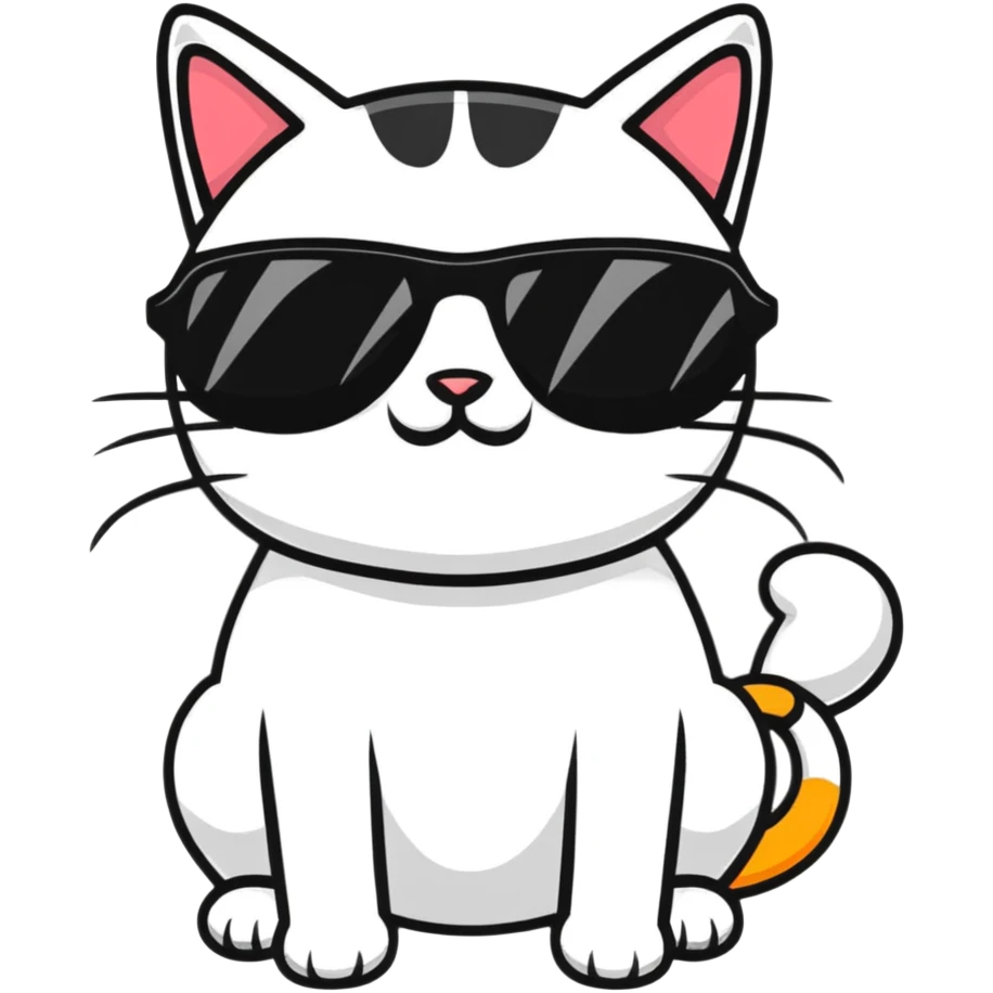 Cat with sunglasses emoji