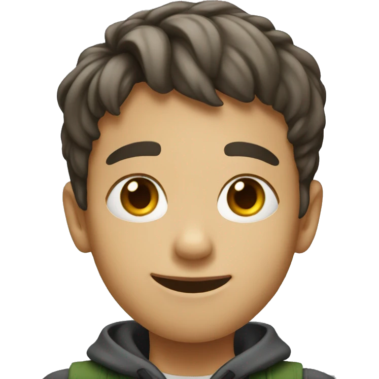 A kid taking a selfie emoji