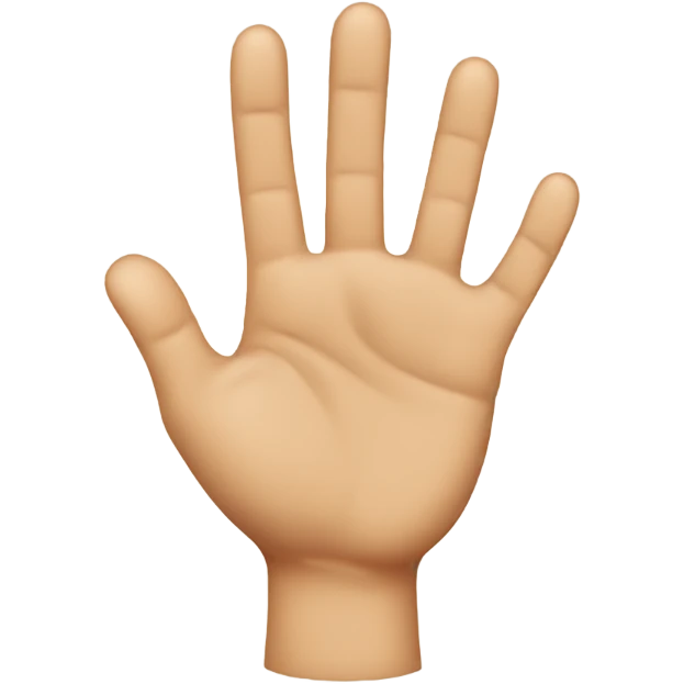 Emoji face doing the delusional hand gesture  emoji