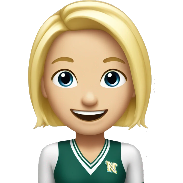 cheerful blonde cheerleader pose emoji