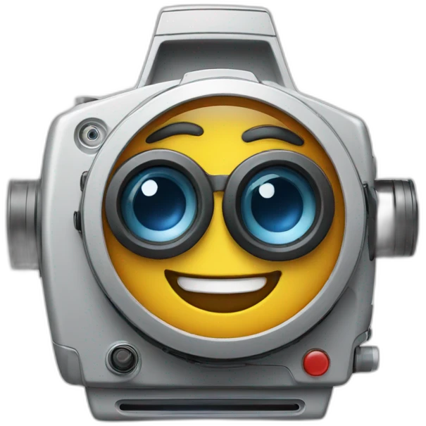 Happy intelligent camera emoji