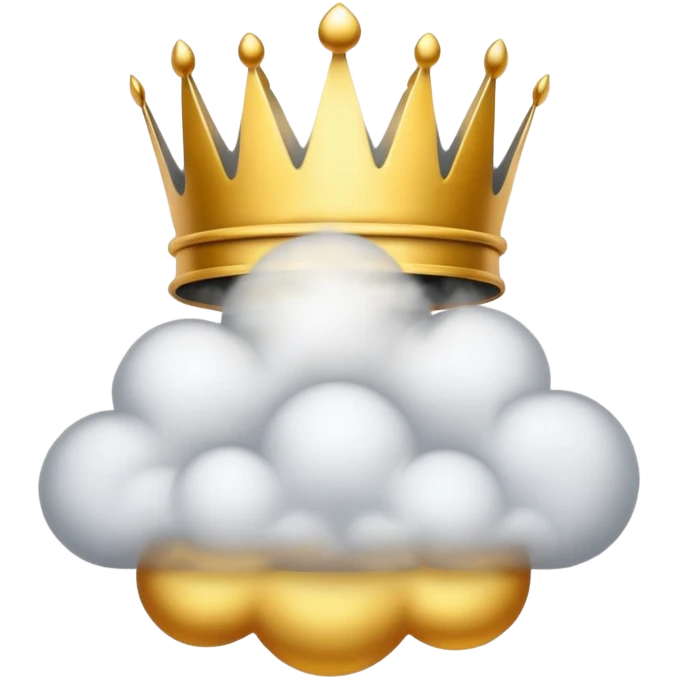 Put this 👑 on top  of 😶‍🌫️ emoji