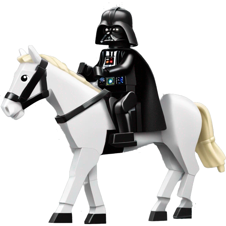 Lego horse racing Darth Vader’s horse  emoji