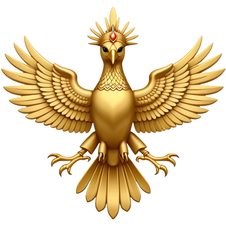 Simplified Faravahar with minimalist design emoji